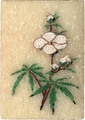 микромозаика "цветок", 20х40 мм, римская мозаика, золотая проволока