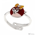Серебряное кольцо Angry Birds 060026 с бриллиантом - Ювелирный магазин Fleppy